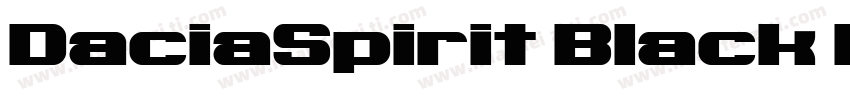 DaciaSpirit Black Re字体转换